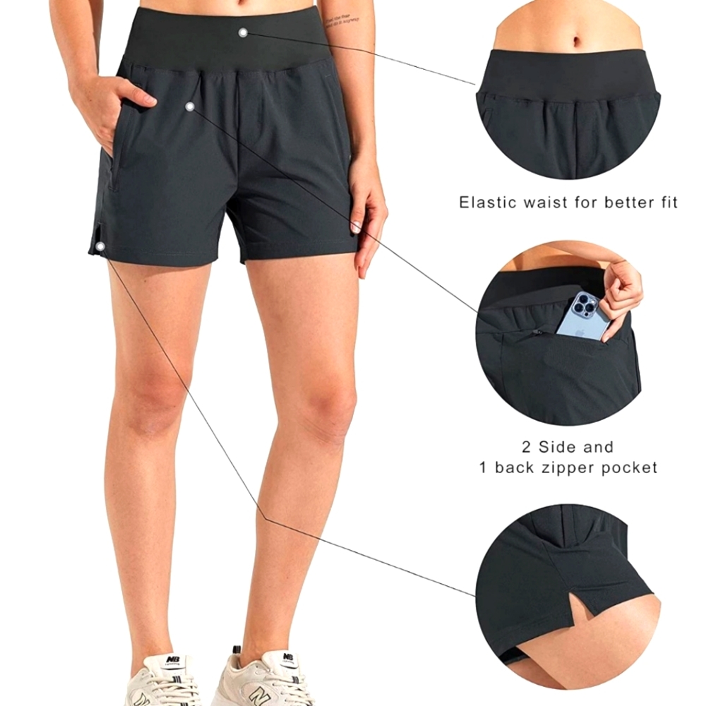 NWOT Libin Women's 5 Inches Athletic Running Shorts